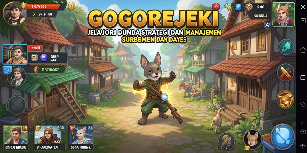 Tampilan gameplay GOGOREJEKI yang dinamis dan menarik.