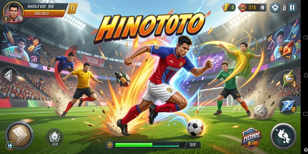 Screenshoot gameplay HINOTOTO menampilkan aksi seru dan interaksi antara karakter.