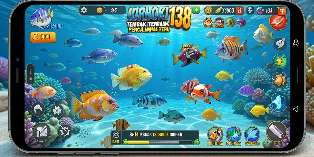 Tampilan game Tembak Ikan yang seru dan menarik pada IDRHOKI138.