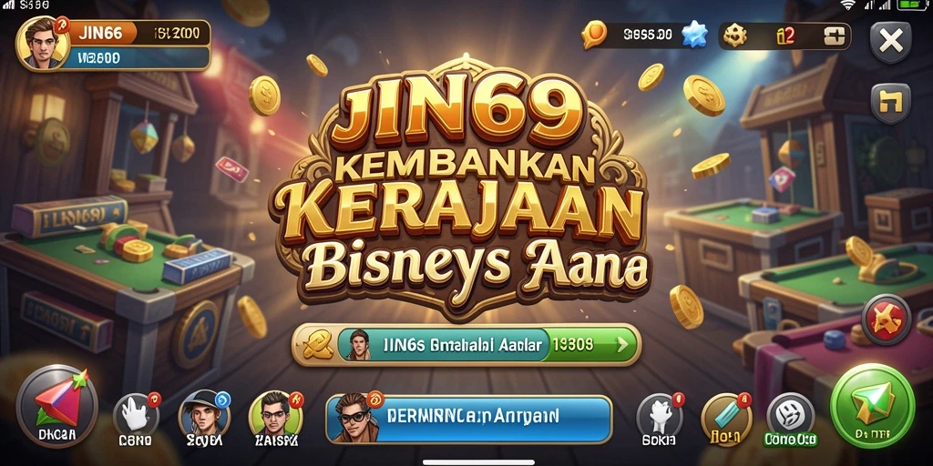 Screenshot gameplay <strong>JIN69</strong> menampilkan kekuatan manajemen bisnis.