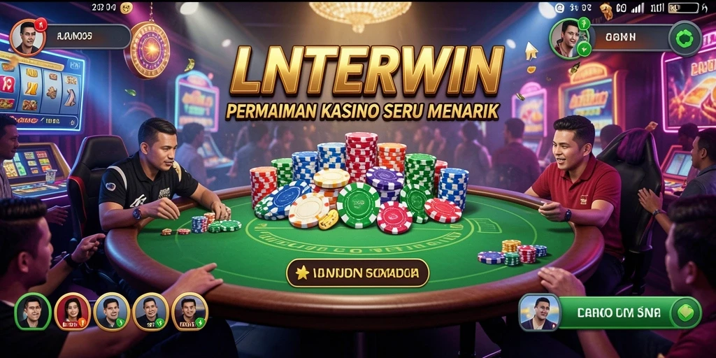 Tampilan gameplay LNTERWIN dengan berbagai pilihan permainan Kasino.