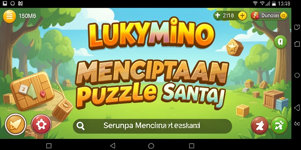 Tampilan menarik dari gameplay LUKYMINO yang penuh warna.