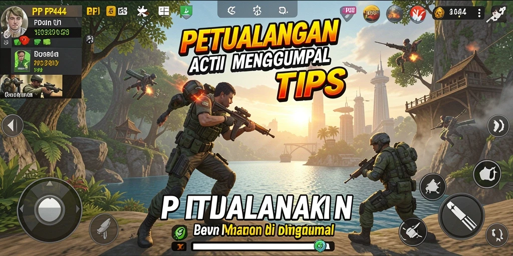 Screenshot gameplay PP444 menampilkan aksi mendebarkan dalam pertempuran TPS.