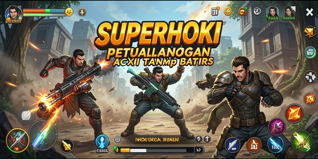 Tampilan gameplay SUPERHOKI yang seru dan mendebarkan.