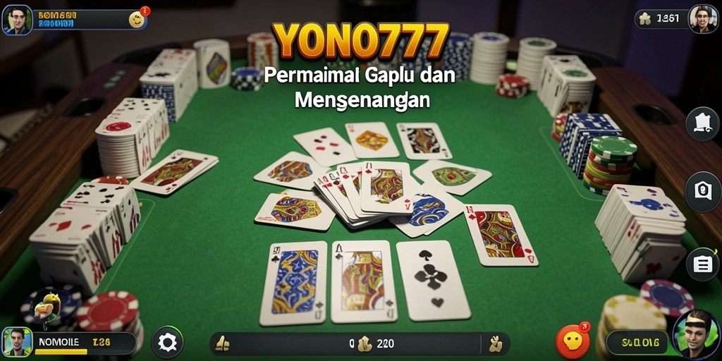 Screenshot YONO777 menampilkan gameplay Gaple yang seru.