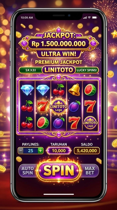 Screenshot proses unduh aplikasi di linitoto.